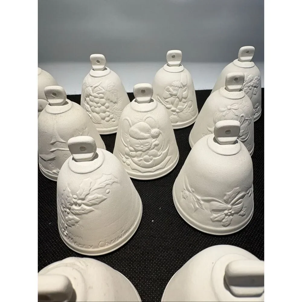 Finished and unfinished bell ornaments